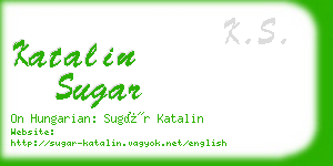 katalin sugar business card